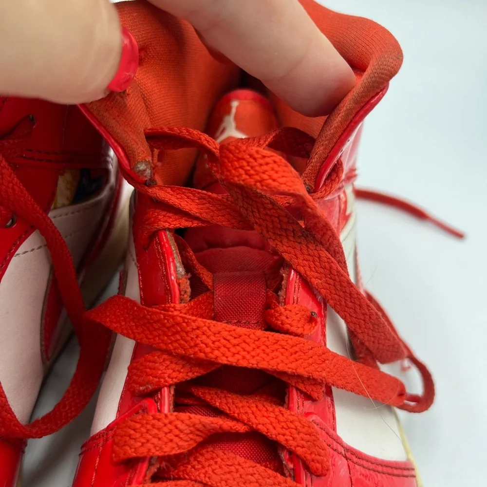 Jordan Vibrant Red and White Sneakers